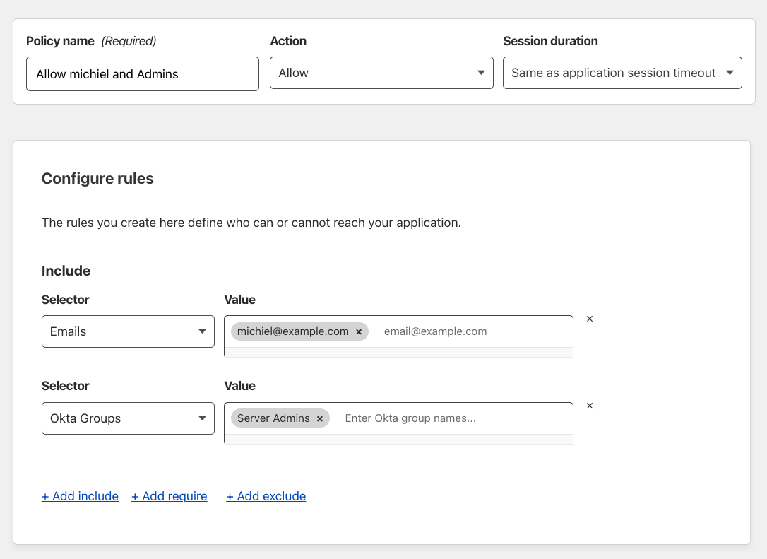 Configure an authentication policy