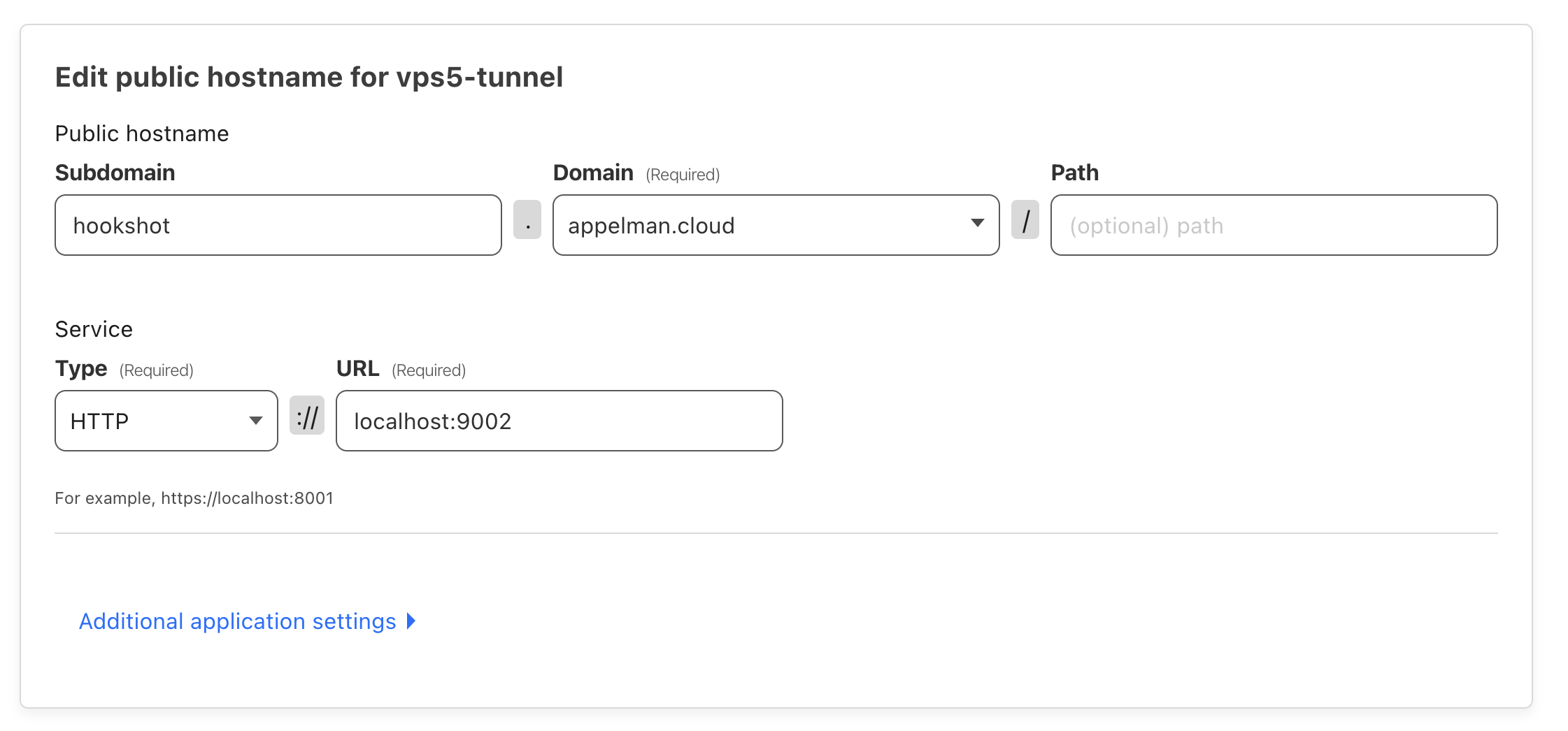 Public Hostname for the Hookshot provisioning API