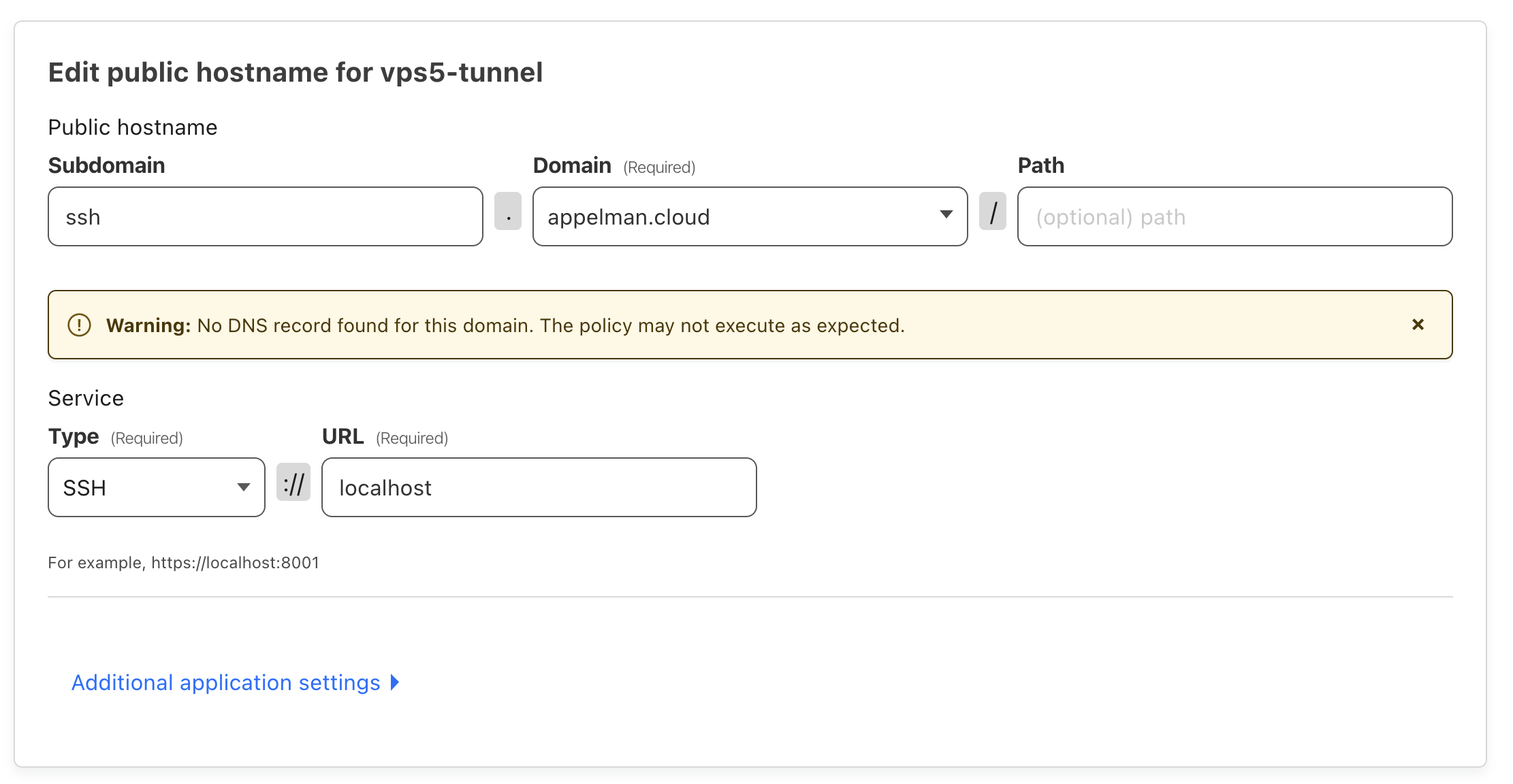 Public Hostname for SSH on your server